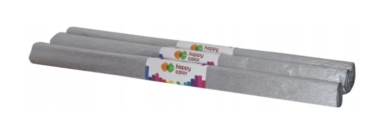 Happy Color, hârtie de țesut încrețită, argintiu, 1 buc — preț și oferte
