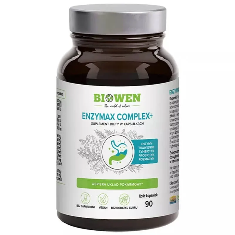 Biowen EnzyMax Complex+, enzime digestive, 90 capsule — preț și oferte
