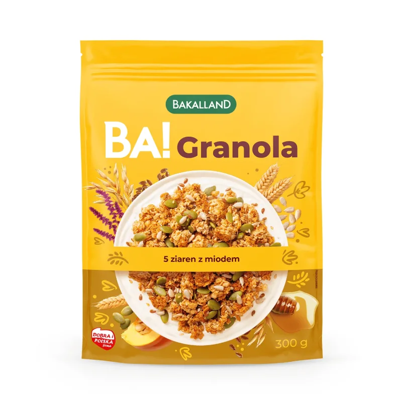Bakalland BA! Granola 5 boabe cu miere, 300 g — preț și oferte
