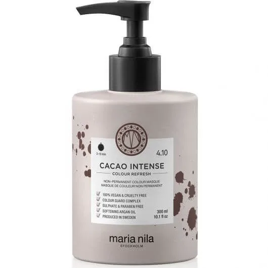 Masca de par nuantatoare Colour Refresh, Cacao Intense 4.10, 300 ml, Maria Nila — preț și oferte