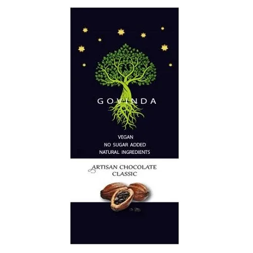 Ciocolata vegana artizanala Clasica, 100 g, Govinda — preț și oferte