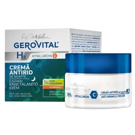 Crema antirid de noapte H3 Hyaluron C, 50 ml, Gerovital — preț și oferte