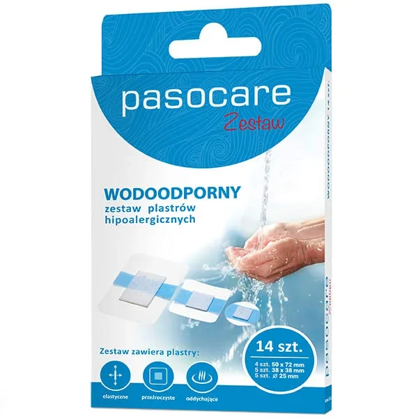Pasocare Set de plasturi hipoalergenici impermeabili, 14 bucăți — preț și oferte