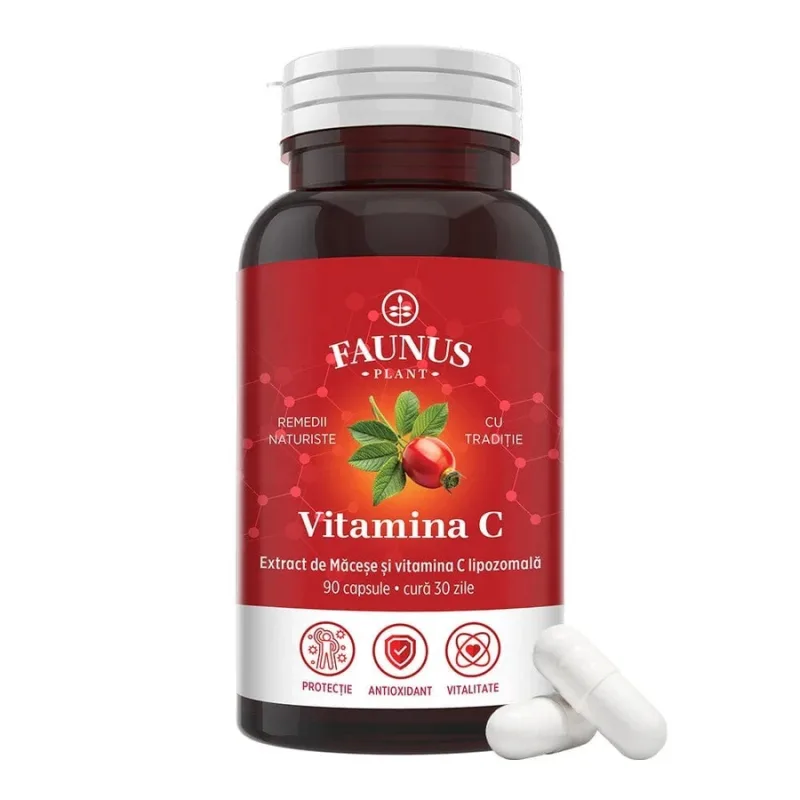 Faunus Vitamina C Lipozomala Cu Macese, 90cps FAUNUS PLANT — preț și oferte