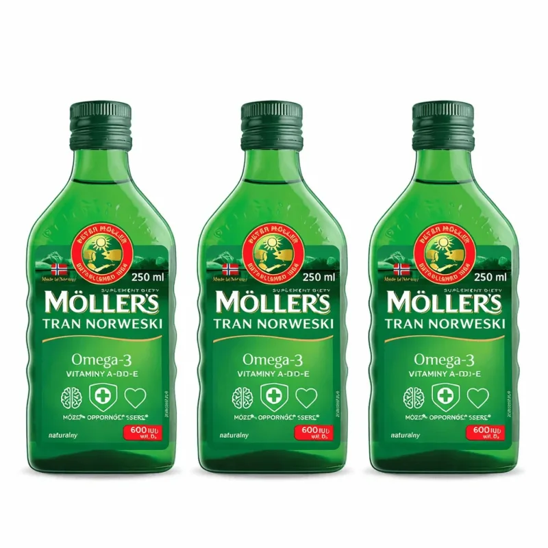 Omega 3 ulei ficat de cod cu aromă naturală, 750 ml, Moller's — preț și oferte