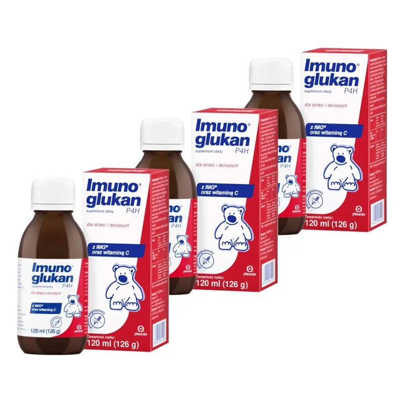Imunoglukan P4H, 3 x 120 ml - sirop pentru copii și adulți, Pleuran PharmaPoint — preț și oferte