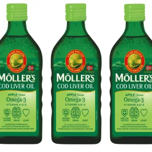 Omega 3 Ulei din ficat de cod cu aroma mere verzi, 750 ml, Moller's