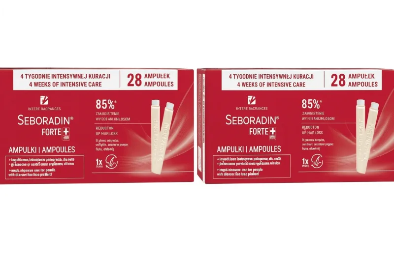 Seboradin Forte Duo Pack fiole anti-cădere a părului, 56 fiole x 5,5 ml, Inter Fragrances Lara  — preț și oferte