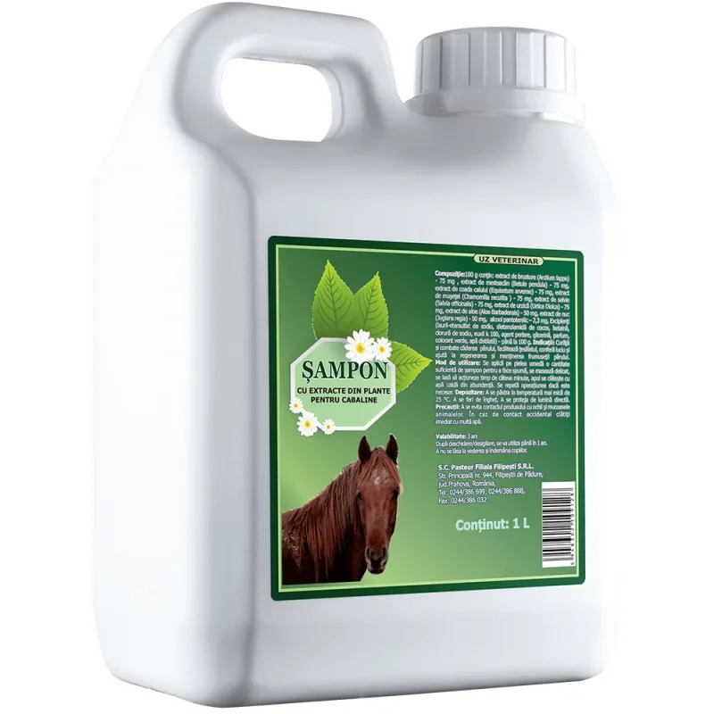 Sampon cu extracte din plante pentru cabaline, 1000 ml, Pasteur — preț și oferte