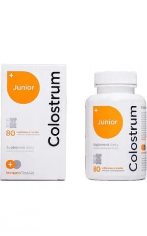 Colostrum Junior cu probiotice ImmunoFirstAid 80 jeleuri Colostrum Polonia