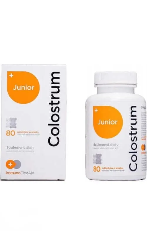 Colostrum Junior cu probiotice ImmunoFirstAid 80 jeleuri Colostrum Polonia — preț și oferte