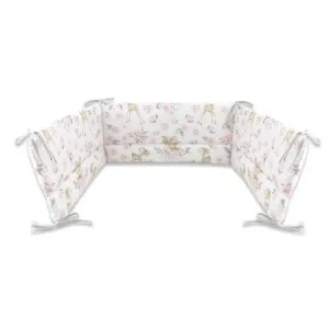 Aparatoare cu panglici pentru patut, 120x 60 cm, Sweet Deer Pink, MimiNu