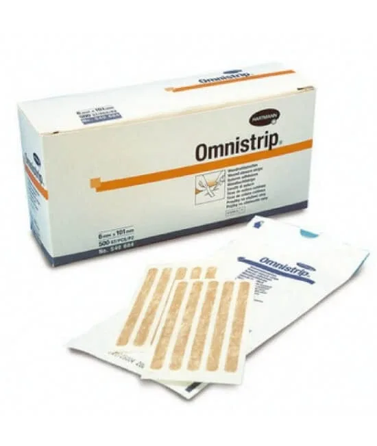 Plasturi sub formă de stripuri sterile Omnistrip (540684), 6x101 mm, 50 bucăți, Hartmann — preț și oferte
