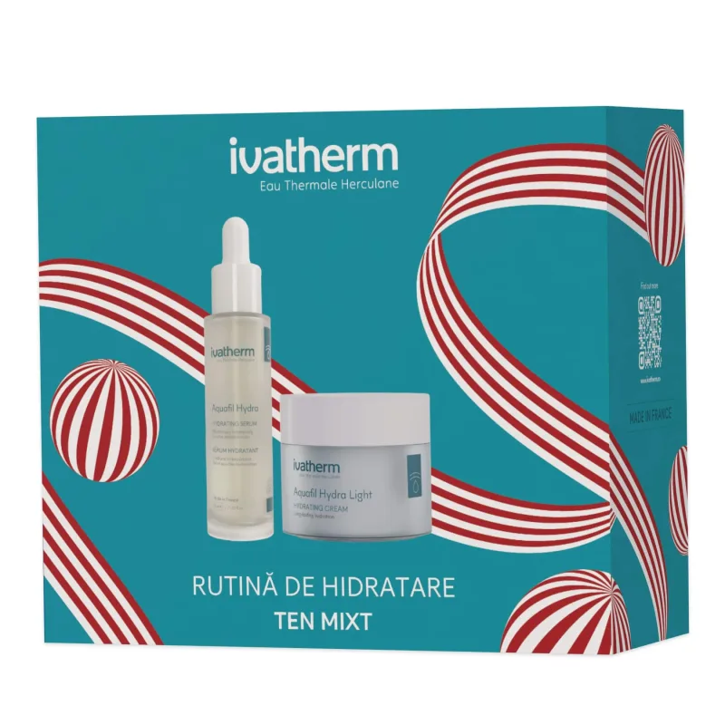 Pachet Crema hidratanta + Serum cu Peptide si HA Aquafil Hydra, 50 ml + 30 ml, Ivatherm — preț și oferte
