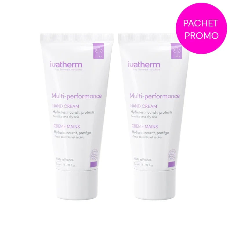 Pachet Crema hidratanta pentru maini Multi-Performance, 50 ml + 50 ml, Ivatherm — preț și oferte