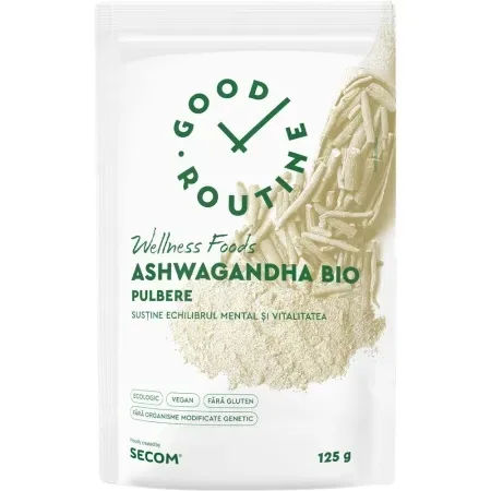 Ashwagandha Bio Pulbere Good Routine 125g SECOM — preț și oferte