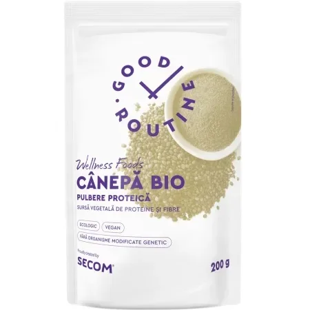 Pulbere proteica Bio de Canepa Good Routine 200 g SECOM — preț și oferte