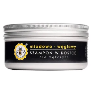 Miodowa Mydlarnia Șampon cu miere și cărbune în bară, 70 g