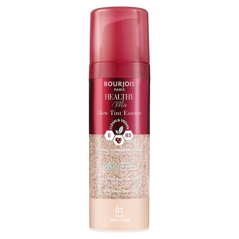 Bourjois Healthy Mix Glow Tint Essence, esență hidratantă pentru uniformizarea nuanței pielii, 01 fair, 30 ml — preț și oferte