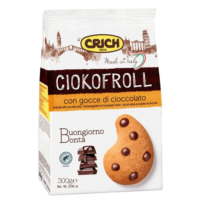 Biscuiti Ciokofroll, 300 g, Crich — preț și oferte
