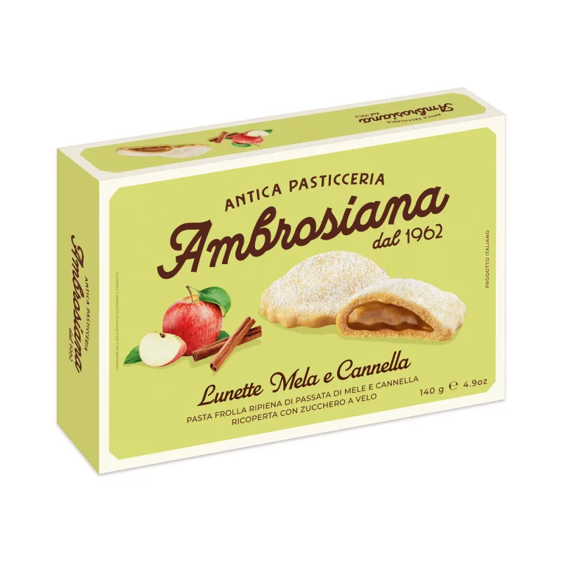 Biscuiti din aluat fraged cu mere si scortisoara, 140 g, Ambrosiana — preț și oferte