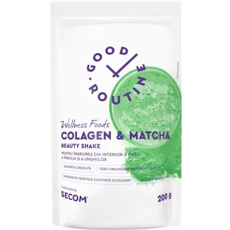 Colagen si Matcha Good Routine 200 g SECOM — preț și oferte