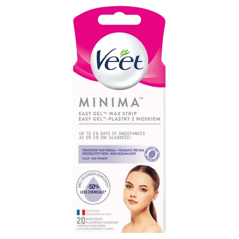 Veet Minima Easy-Gel plasturi de ceară facială, 20 bucăți — preț și oferte