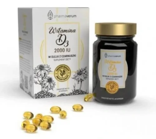 Vitamina D3 2000IU în ulei de chimen negru, 60 capsule — preț și oferte