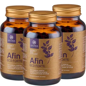 PROMO: 3 Flacoane Afin ECO Forte 120 Capsule, Aronia