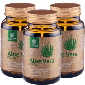 PROMO: 3 Flacoane Aloe Forte 60 Capsule, Aronia