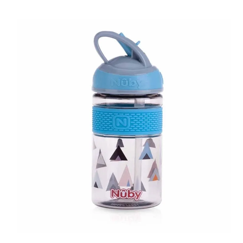 Pahar din tritan cu mustiuc tare si maner, 360 ml, 3 ani+, Nuby — preț și oferte