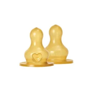 Set 2 tetine din latex pentru biberon, flux mediu, Bibs