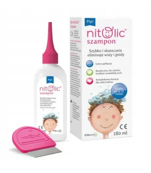 Pipi Nitolic Șampon pentru eliminarea păduchilor și a lindelor, 180 ml