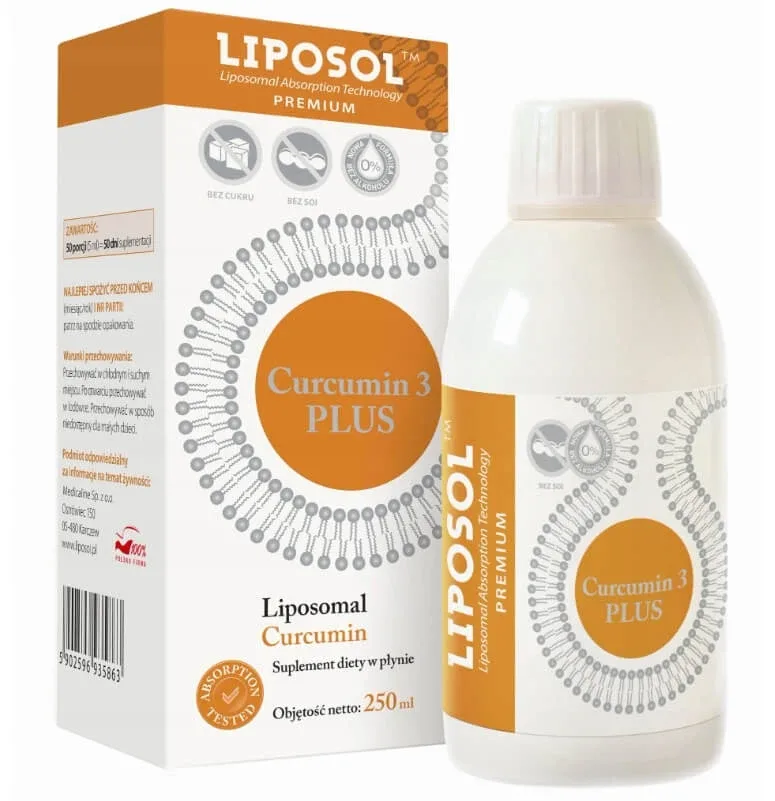 Liposol Curcumina 3 Plus, sirop, 250 ml — preț și oferte