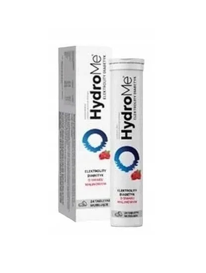 HydroMe Elektrolity Diabetyk cu aromă de zmeură, 24 comprimate efervescente Medicinae — preț și oferte