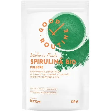 Pulbere de Spirulina Bio 125 g Good Routine SECOM — preț și oferte
