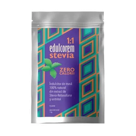 Indulcitor 1:1 Edulcorem Stevia, 1 kg, Laboratoarele Remedia — preț și oferte
