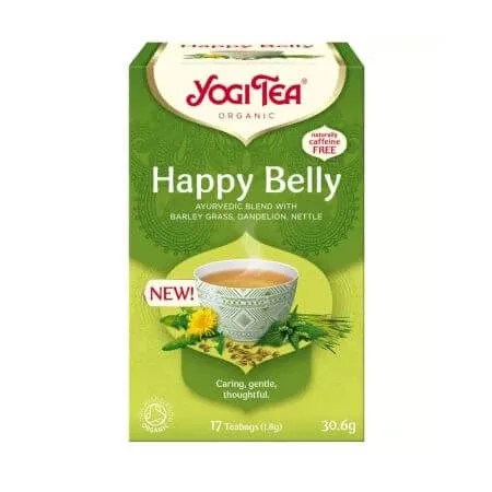 Ceai bio Happy Belly, 17 plicuri, Yogi Tea — preț și oferte