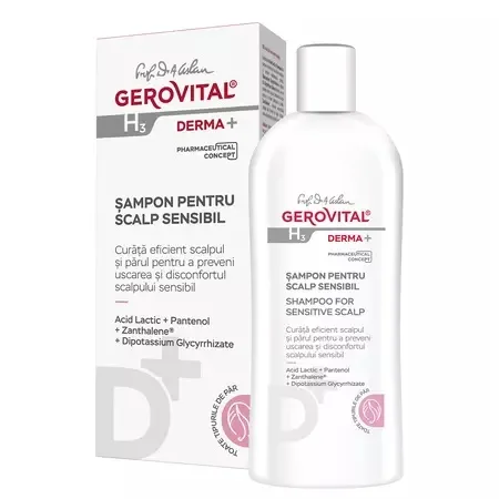 Gerovital H3 Derma+ Sampon pentru scalp sensibil, 200 ml — preț și oferte