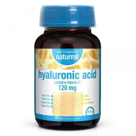 Hyaluronic Acid 120 mg, 45 tablete – Naturmil — preț și oferte