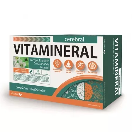 Vitamineral Cerebral – 30 fiole x 15 ml, Dietmed — preț și oferte