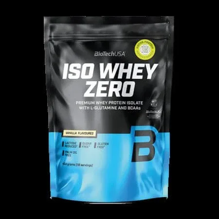 Izolat proteic premium din zer Iso Whey Zero, Vanilla, 454 g, BioTechUSA — preț și oferte