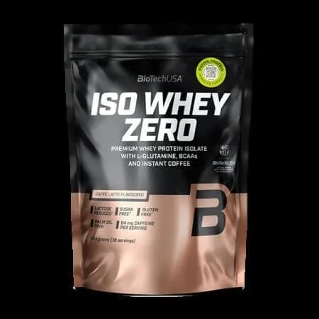 Izolat proteic premium din zer Iso Whey Zero, Caffe Latte, 454 g, BioTechUSA — preț și oferte