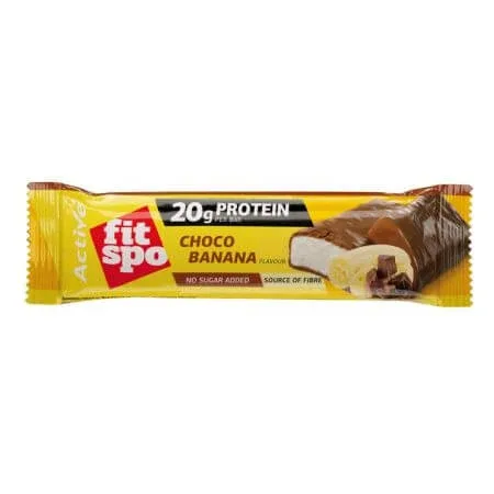 Baton proteic Active, Ciocolata si Banana, 60 g, FitSpo — preț și oferte