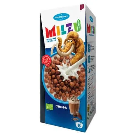 Cereale bilute din secara si ovaz cu cacao, Bio, 150g, Milzu Originals — preț și oferte