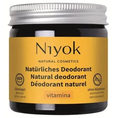 Deodorant natural tip crema Vitamina, 40 ml, Niyok — preț și oferte