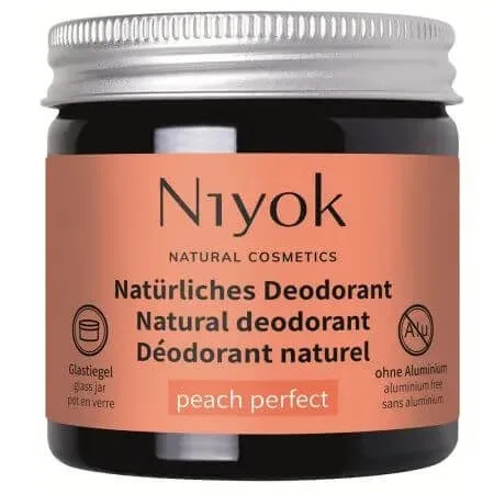 Deodorant natural tip crema cu aroma de piersica, 40 ml, Niyok — preț și oferte