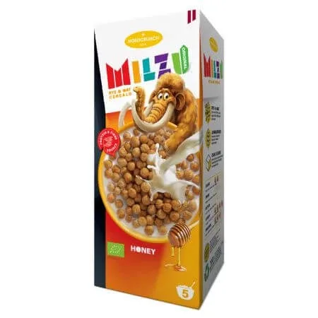 Cereale bilute din secara si ovaz cu miere, Bio, 150g, Milzu Originals — preț și oferte