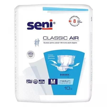 Scutece adulti Classic Air, Medium, 10 bucati, Seni — preț și oferte