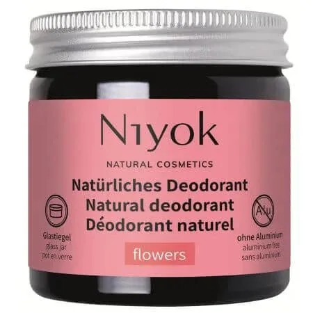 Deodorant si antiperspirant natural tip crema cu arome florale, 40 ml, Niyok — preț și oferte